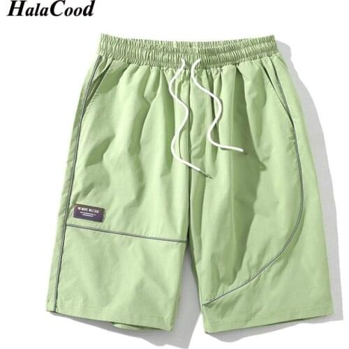HALACOOD New Solid Fashion Short Comfortable Breathable All-Match Casual Men Pocket Shorts Working Men Beach Short Big Size 3XL