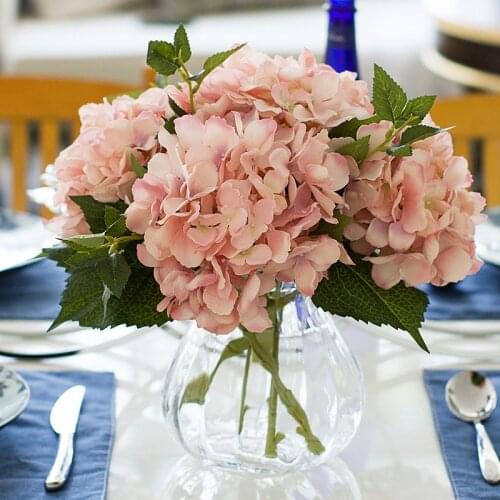 5Pcs/lot Simulation Hydrangea Artificial Flowers for Home Garden Wedding Party Decoration Silk Flowers Branch Hydrangea Garland
