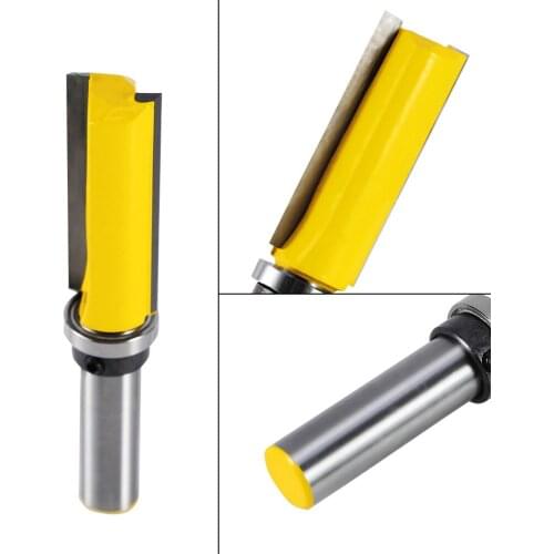 Straight Flute Flush Trim Pattern Router Bit Cutter Top Bearing Woodworking Trimmer milling cutter solid carbide end mill