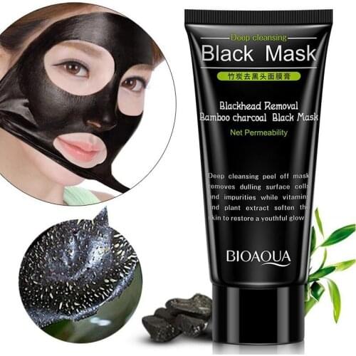Blackhead Removal Bamboo Charcoal Black Mask Deep Cleansing Peel Off Mask Pores Shrinking Acne Treatment mee-eter verwijderaar