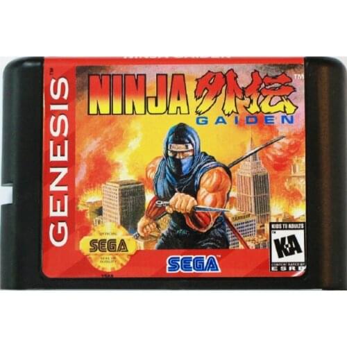 Ninja Gaiden 16 bit MD Game Card For Sega Mega Drive For SEGA Genesis