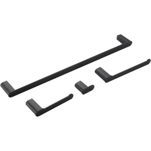 New Black Bathroom Hardware Set Stainless Steel Wall Mounted-Hand Towel Bar,Toilet Paper Holder,Robe Towel Hooks,Bathroom
