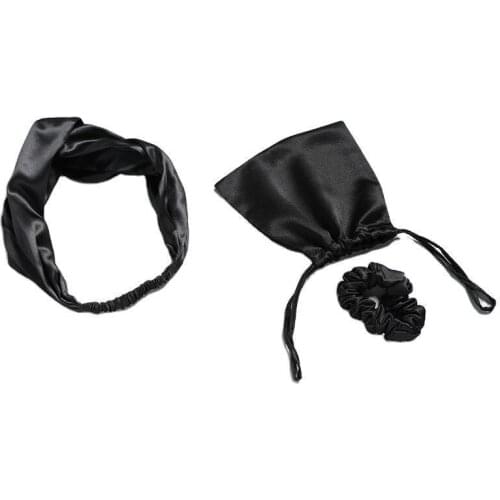 Solid Color Pure Silk Hair Tie Band Set Retro Cross Stretch Elastic Silk Hair Tie Scrunchies Basic Accessories Ponytail Holder