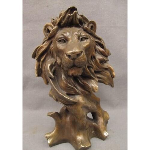 Wholesale factory Animal Heads and Eagles Handicrafts Decoration Animals Foo Fu Dog Lion Head Statue