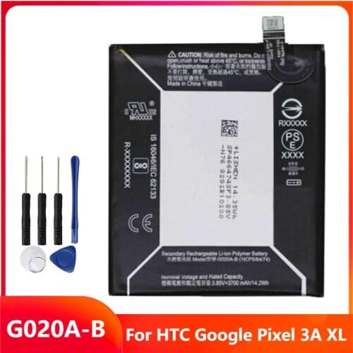 Original Replacement Phone Battery G020A-B For HTC Google Pixel 3A XL Genuine Rechargable Batteries 3700mAh With Free Tools