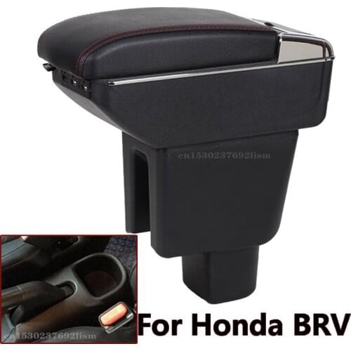 Armrest For Honda BRV honda mobilio BR-V armrest box central Store content Storage box with cup holder ashtray USB interface pro