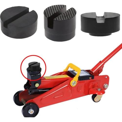 7 Types1Pc Car Lift Jack Stand Rubber Pads Black Rubber Slotted Floor Jack Pad Frame Rail Adapter Car Jack Pad for Scissor Jack