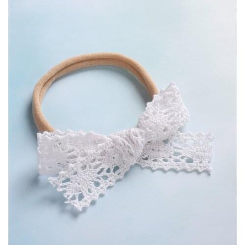 Baby Headband White Hair Bows Headbands Kids Elastic Girls Hairband Cotton Head Bands For Children Baby Hair Accessories