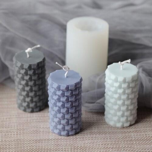 Diy Cylindrical Honeycomb Candle Silicone Mould For Candle Making Mold Home Decoration Candle Tool