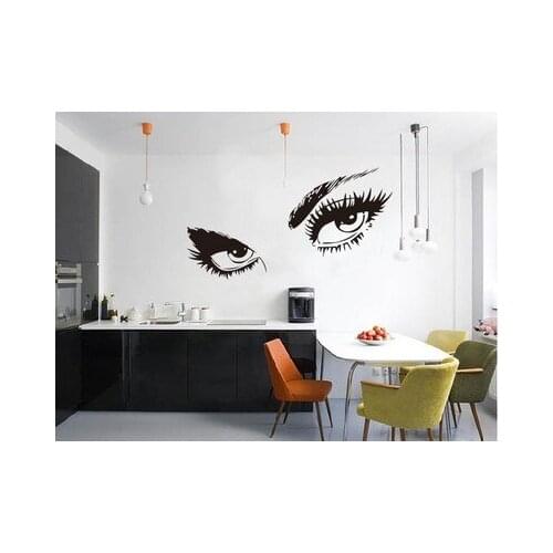 Audrey Hepburns Sexy Eyes Wall Sticker Art Decals Home Decor Removable Black 58*43cm kitchen dining & bar hot