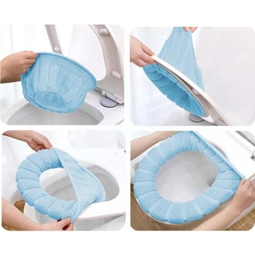 Toilet Seat Nordic Style Thickened Toilet Seat Toilet Warmer Mat Pad Universal Cushion Washable Cover Toilet Winter E9Z5