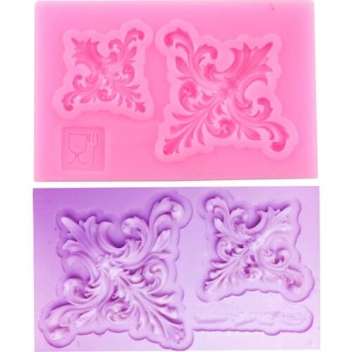 3D Scroll Relief Cake Border Silicone Mold Fondant Cake Decorating Tools Sugarcraft Chocolate Gumpaste Candy Polymer Clay Moulds