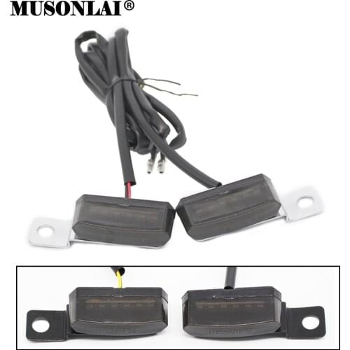 Flowing Water LED Motorcycle Turn Signal Light Motorbike Cafe Racer LED Flashing Indicators Light Blinkers for Honda Yamaha