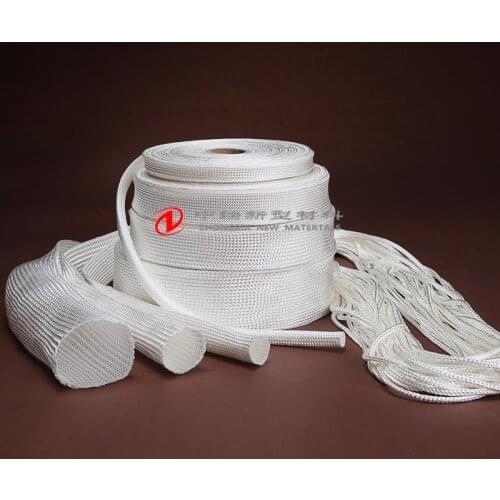 6mm silicon oxide glass fibre sleeve High silica fireproofing heat insulation Insulated sleeve Silicon dioxide sleeve