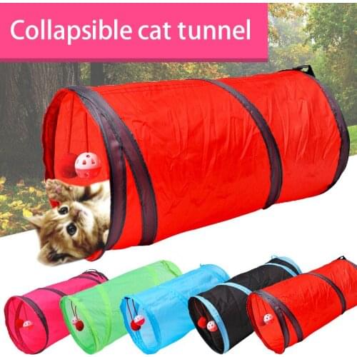 Cat Tunnel Toy Sound Paper Two-Way Cat Foldable Ground Floor Chinchilla Channel Pet Supplies Puzzle Kitten Puppy Toy