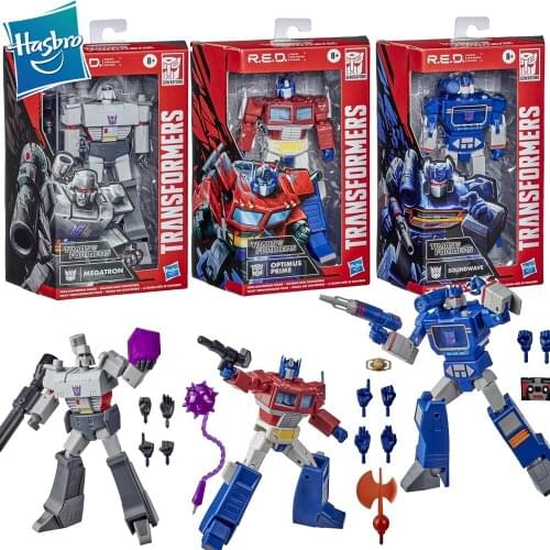 Hasbro Transformers Toys R.E.D. Hero of Steel Series G1 Optimus Prime Megatron Soundwave 6 Inch Undeformable Action Robot Toy