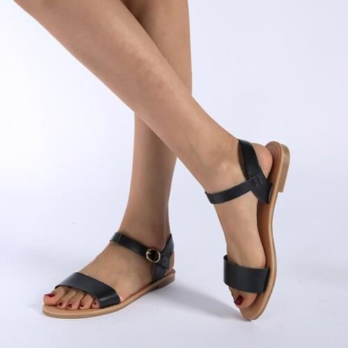 Womens Shoes Summer Ladies Roma Flat Solid Peep Toe Sandals Casual dames schoenen zomer chaussures femmes t nouveau 2019
