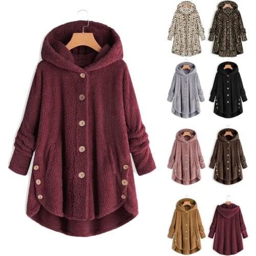 2019 Autumn Winter New Womens Large Size Hooded Jacket Long Sleeves Splice Long Cardigan Coat Loose Fashion Ladies Clothes