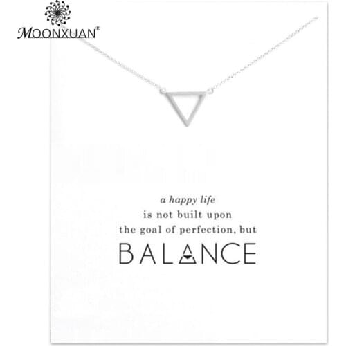 Geometric Balance Hollow Triangle Sliver Choker Chain Necklace Women Kolye Collares Colar Jewelry Collier Bijoux Femme Collar