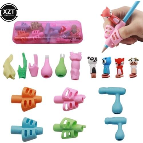 16pcs Pencil holder Grip Children Cute Pen Handle Rod HandWriting Aid Guide Hold Pen Posture Correction for kids gift stationery