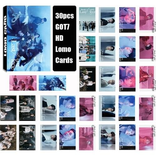 30pcs/set Kpop GOT7 LOMO Cards New album Breath of Love: Last Piece New arrivals K-pop GOT7 photo cards for fans gift