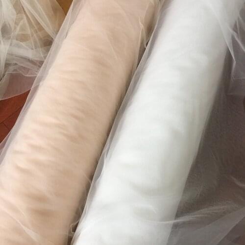 5 Yards 300cm Wide Flowy Bridal Veil Lace Tulle in Off White Champagen for Bridal Gown Lining, Garters, Embroidery Lace DIY