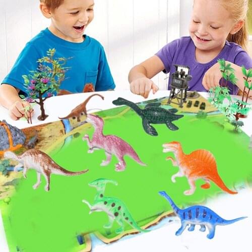 6Pcs/Set Detailed Dinosaur Toy Simulation Fine Workmanship Portable Plastic Miniature Dinosaur Figures Set for Entertainment