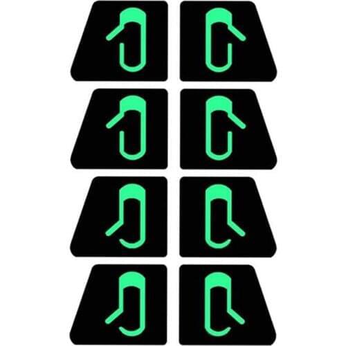 8pcs Reflective Car Sticker Door Exit Decal Luminous Door Open Button Sticker Kit Fit for Tesla Model 3 car decorate Accessories