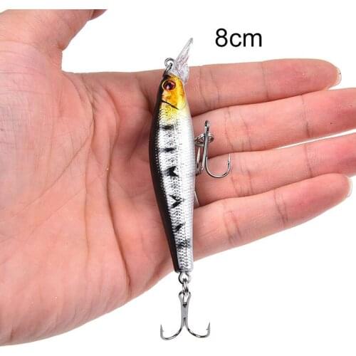 9g/8cm Fishing Lures Baits Floating Metal Crankbaits Popper Hard Lures Hooks