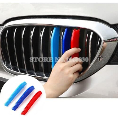 ABS Front Grill Grille Insert Trim Cover 3pcs For BMW 5 Series G30 2017 2020 Car accesories interior Car decoration