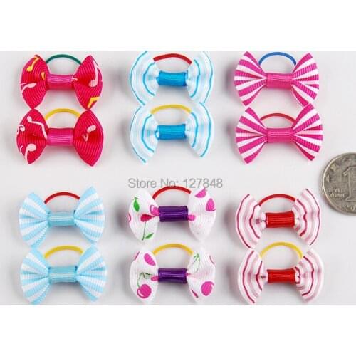 Pet Accessories rubber band Dog Hair pet hair circle puppies headdress Flower 300pcs/lot