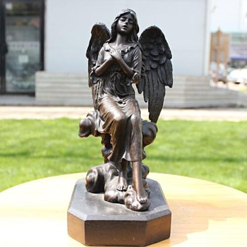 Angel bless art collection bronze Beauty people like sculpture Home Furnishing business gifts decoration