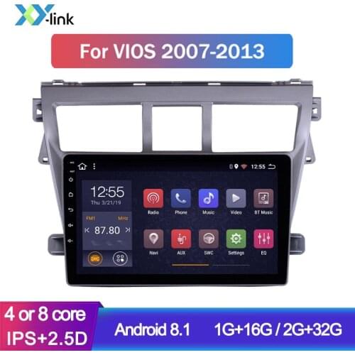 9 inch touch screen Android 8.1 car Multimedia player for Toyota Vios Yaris Belta gps navigation system Radio bluetooth 1 din