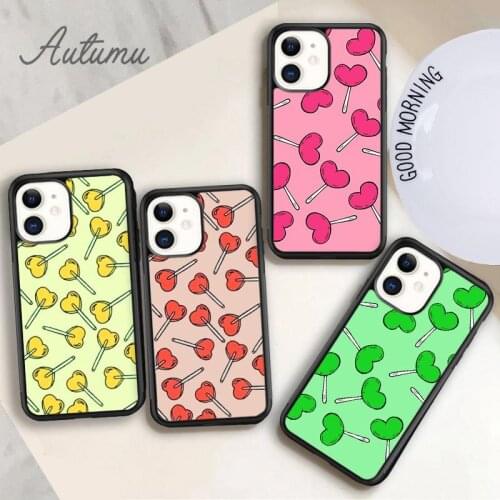 Lollipop Phone Case for iPhone 11 12 Pro Max mini X XR XS SE 2020 5 6S 7 8 Plus Samsung Galaxy S8 S9 S10 Cover shell
