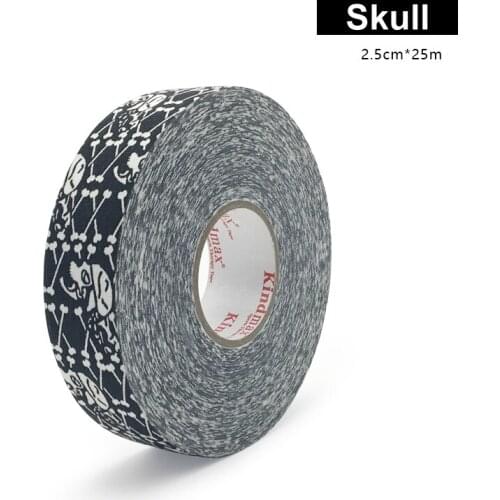 COLDINDOOR 2Pc Hockey Stick Tape 2.5cm x 25m Multipurpose Colorful Sport Safety Cotton Cloth Enhances Puck Handling Elbow G