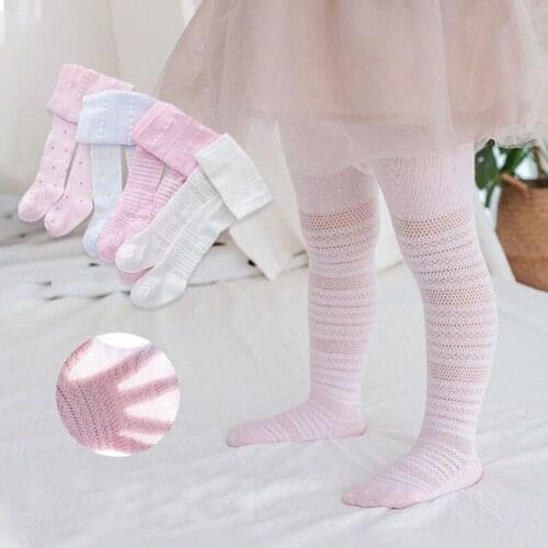 Children Kids girls tights sweet solid color printed mesh breathable cotton cute princess Newborn Infant baby girl pantyhose