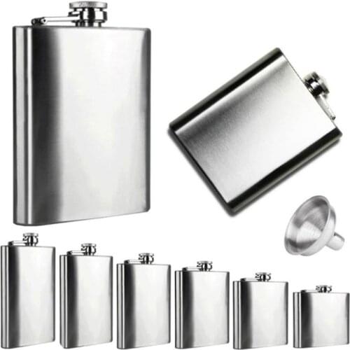 Stainless Steel Hip Flasks 3.5 oz Whisky Bottle Stainless Steel Wine Hip Flask Travel Alcohol Whisky Pocket Hip Flask D5