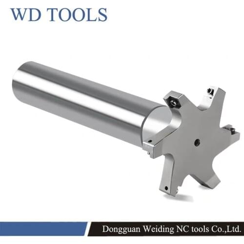 HTS T-Slot Milling Cutters C14 C16 C20 C25 C32 20-80 mm Three sides disc slotted milling cutter CCMT Insert Holder