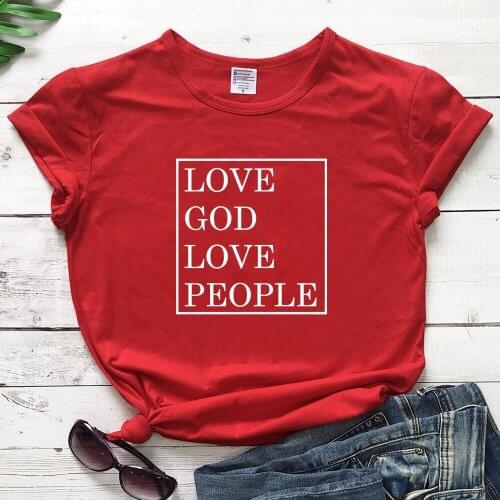 Love God Love People T-shirt Unisex Tshirt Casual Women Graphic Be Kind Tee Top TX5289