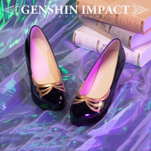 Genshin Impact Lisa Halloween Cosplay Shoes High Heels For Women New 2021 Hot Game