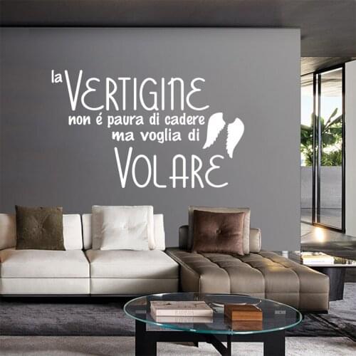 Italian Vertigo Vinyl Carving Sticker Removable Wall Decal Art Wallpaper Poster Original Fashion Home Decoration Painting DW0616