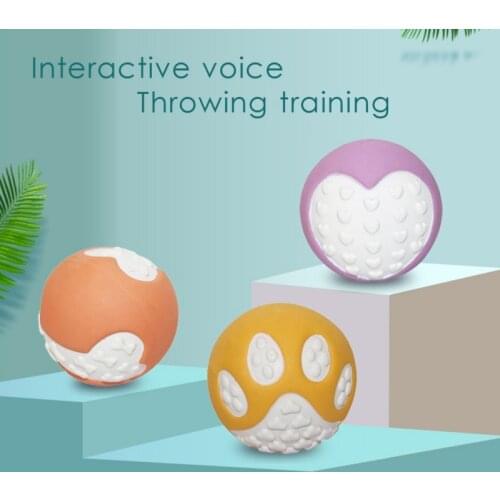 Pet Ball Toy Latex Chewing Vocal Ball Tooth Clean Ball Cat Dog Chew Interactive Toys Pet Squeaky Supplies Products Toy