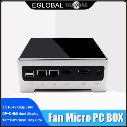 Eglobal 11th Gen Mini PC Gaming Computer Intel i7 1165G7 2*DDR4 2*M.2 SSD 2*LAN Desktop Nuc Windows 11 4K TV Box HD DP 2*Display