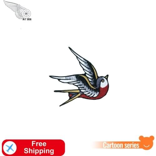 Animal Birds Embroidery Patches Iron on for Clothing DIY Bag Jacket Applique Wholesale Clothes Sewing Patch High Quality Sticker