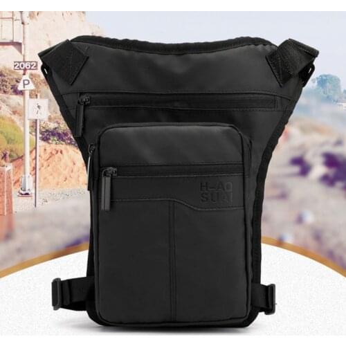 Men Nylon Motorcycle Hip Belt Waist Fanny Pack Riding Travel Shoulder Messenger Crossbody Bags Thigh Drop Leg Bag