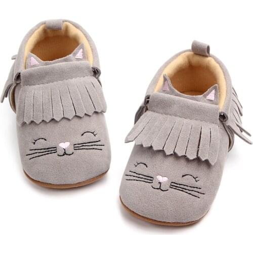 New Baby Girls Boy Solid Tassel Shoes Soft Sole Tassel Crib Shoes Infant Toddler Lovely First Walking 0-18M