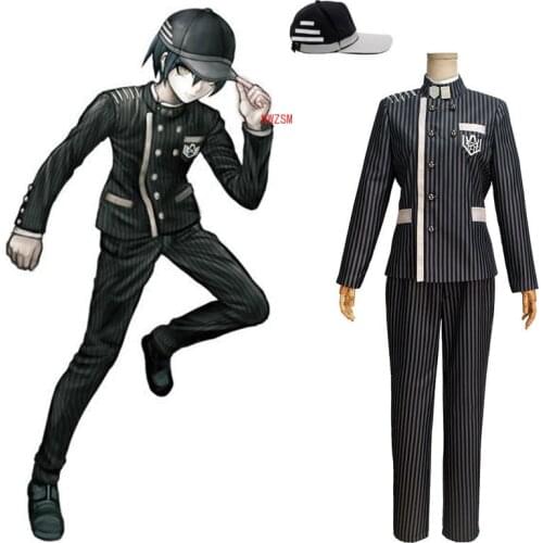 New Danganronpa V3 Cosplay Saihara Shuichi Cosplay Costume Anime Game School Uniform Suit Outfit Coat + Pants + Hat