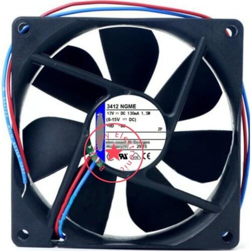 BRAND NEW 3412NGME ORIGINAL GERMANY 12V DC COOLING FAN COOLER 9225 9CM 92*92*25MM