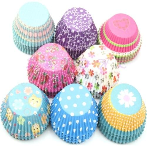 100Pcs Original Round Cake Paper Holds Greaseproof Baking Cupcake Cases