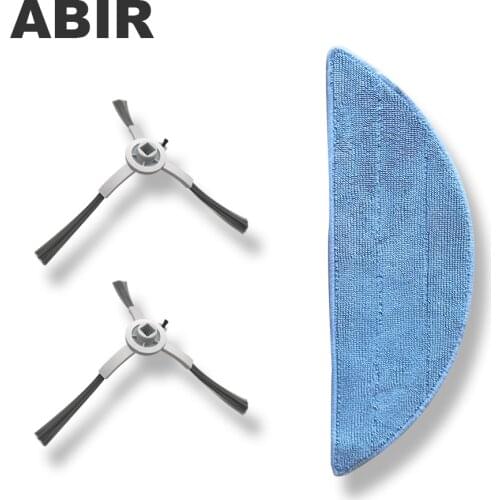 Original Spare Parts for Robot Vacuum Cleaner ABIRX5,X6,X8 ,Includes Side Brus 2pcs,Mop 1pc